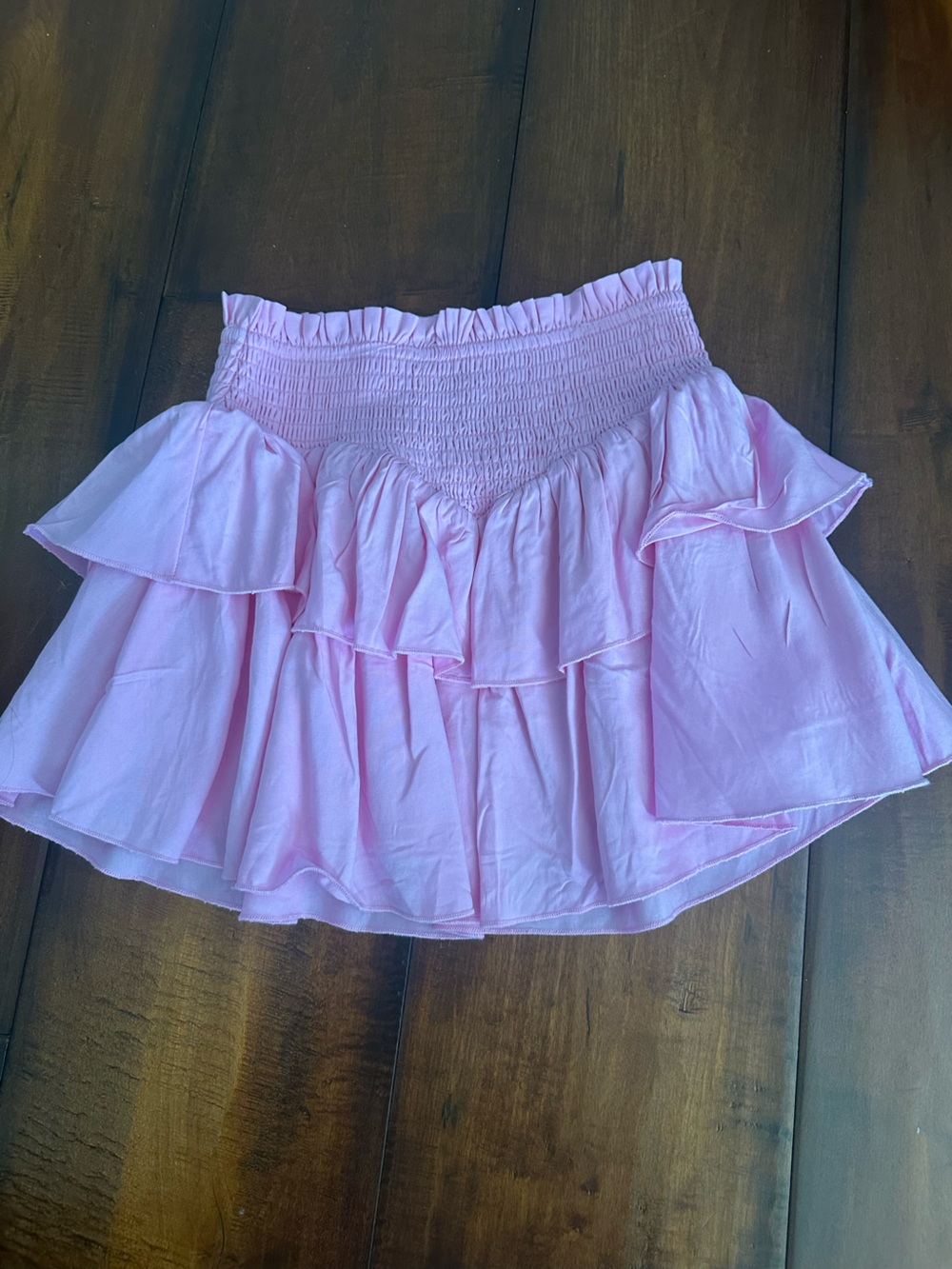 Katie J NYC Light Pink Ruffle Mini Skirt